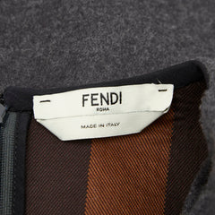 フェンディ ノースリーブ ワンピース サイズ:38 チャコールグレー ウール レディース FENDI 【中古】