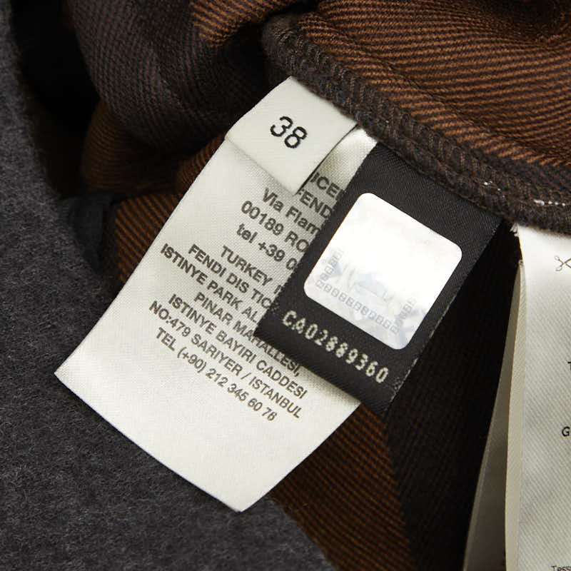 フェンディ ノースリーブ ワンピース サイズ:38 チャコールグレー ウール レディース FENDI 【中古】