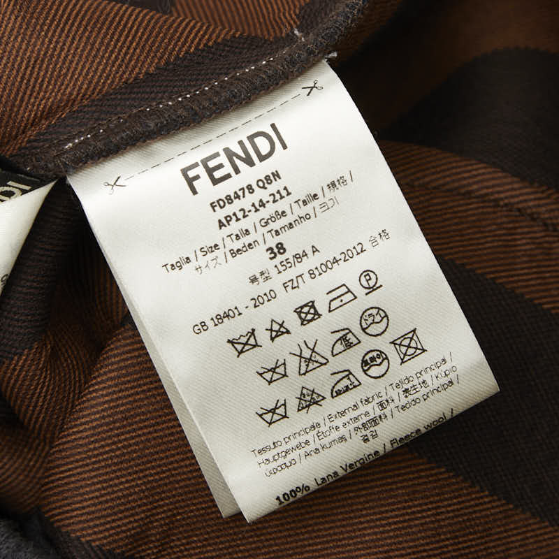 フェンディ ノースリーブ ワンピース サイズ:38 チャコールグレー ウール レディース FENDI 【中古】