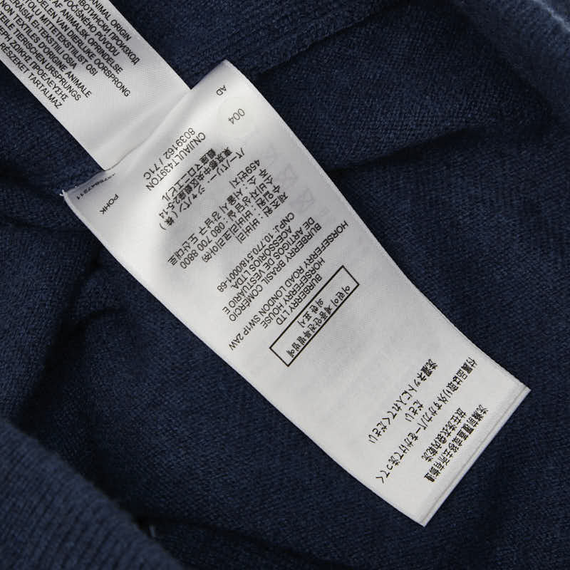 バーバリー ニットハーフパンツ 表記サイズ:S ブルー カシミヤ メンズ BURBERRY 【中古】
