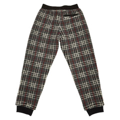 バーバリー チェック ジョギングパンツ イージーパンツ サイズ:S グレー マルチカラー ボア アクリル メンズ BURBERRY 【中古】