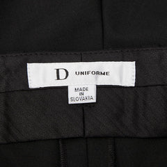 ディオール D uniform テーパードパンツ スラックス サイズ:40 8U1P01A1800 ブラック ウール メンズ Dior 【中古】