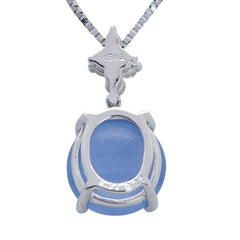 シルバー パープル K18WG ホワイトゴールド スターサファイア2.31ct ダイヤ0.06ct ネックレス レディース 【中古】