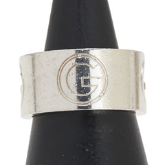 グッチ Gロゴ ワイド リング 指輪 #15 SV925 シルバー メンズ GUCCI 【中古】