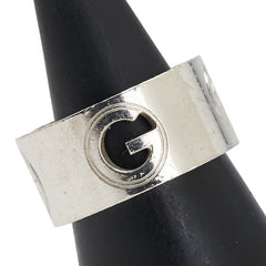 グッチ Gロゴ ワイド リング 指輪 #15 SV925 シルバー メンズ GUCCI 【中古】