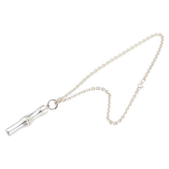 グッチ バンブー モチーフ ネックレス シルバー メタル レディース GUCCI 【中古】