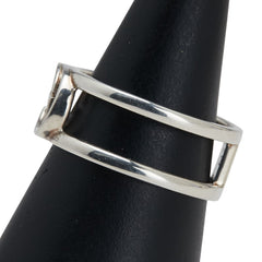 グッチ インターロッキングG ワイドオープンバンド リング 指輪 #22 SV925 シルバー メンズ GUCCI 【中古】