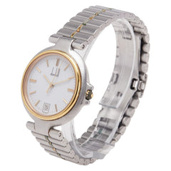 ダンヒル 腕時計 クオーツ ホワイト文字盤 ステンレススチール メッキ ボーイズ Dunhill 【中古】