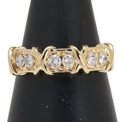 K18YG イエローゴールド ダイヤ0.30ct リング 指輪 レディース 13号 【中古】