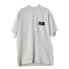 バレンシアガ Logo Embroidered Oversized T-Shirt Tシャツ サイズ：L 712398 オフホワイト コットン メンズ BALENCIAGA 【中古】