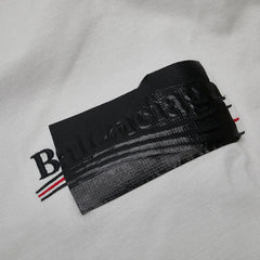 バレンシアガ Logo Embroidered Oversized T-Shirt Tシャツ サイズ：L 712398 オフホワイト コットン メンズ BALENCIAGA 【中古】