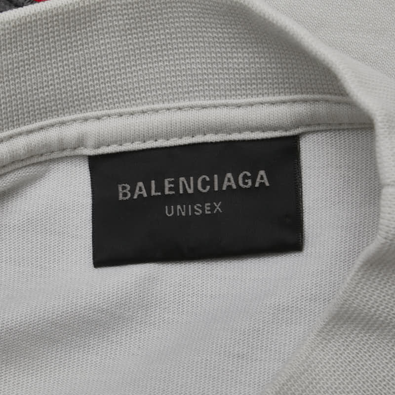 バレンシアガ Logo Embroidered Oversized T-Shirt Tシャツ サイズ：L 712398 オフホワイト コットン メンズ BALENCIAGA 【中古】