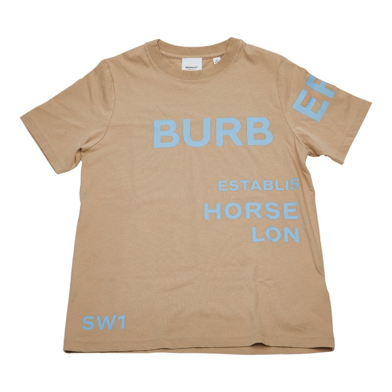 バーバリー ホースフェリー 半袖Ｔシャツ サイズ:14Y ベージュ ブルー コットン レディース BURBERRY 【中古】