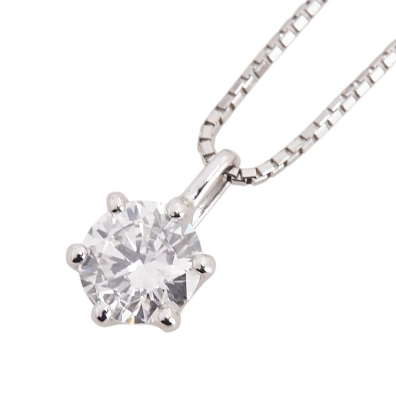 Pt900 プラチナ Pt850 プラチナ ダイヤ0.503ct ベネチアンチェーン ネックレス レディース 【中古】