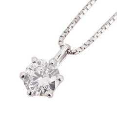 Pt900 プラチナ Pt850 プラチナ ダイヤ0.503ct ベネチアンチェーン ネックレス レディース 【中古】