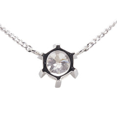 Pt900 プラチナ Pt850 プラチナ ダイヤ0.60ct ネックレス レディース 【中古】