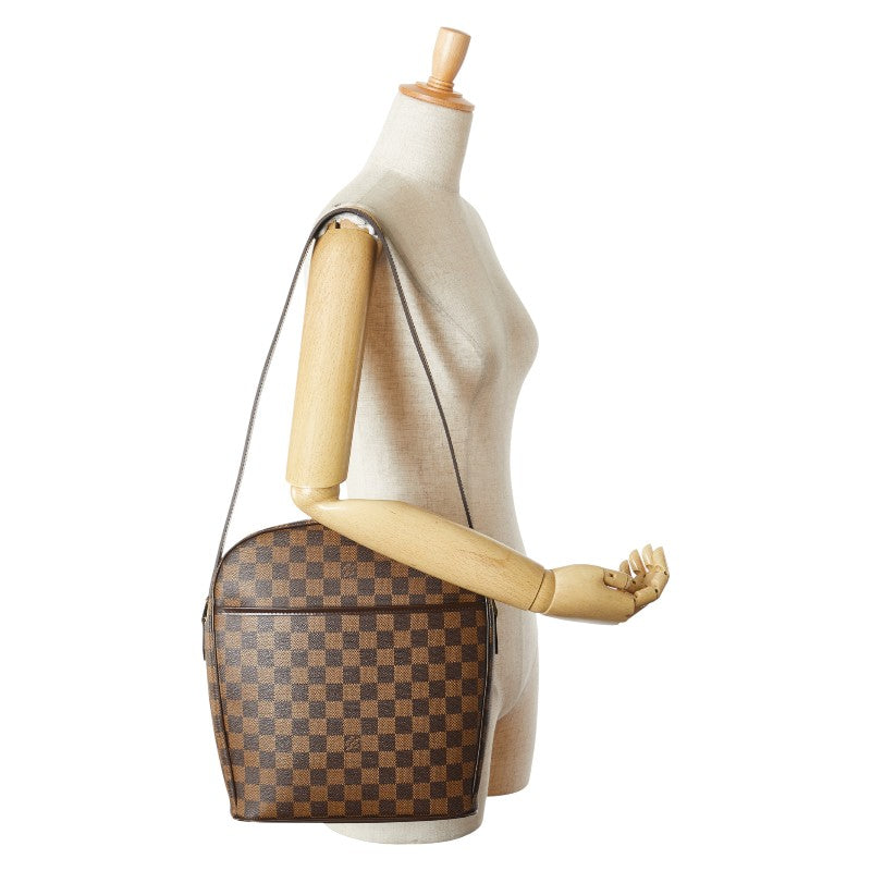 ルイ ヴィトン ダミエ イパネマGM ワンショルダーバッグ N51292 ブラウン PVC レザー レディース LOUIS VUITTON 【中古】