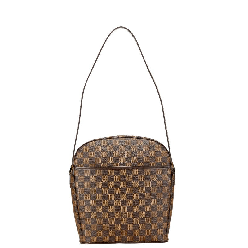 ルイ ヴィトン ダミエ イパネマGM ワンショルダーバッグ N51292 ブラウン PVC レザー レディース LOUIS VUITTON 中古