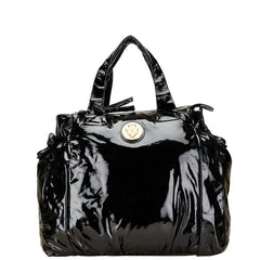 グッチ ヒステリア トートバッグ 197022 ブラック エナメル レディース GUCCI 【中古】