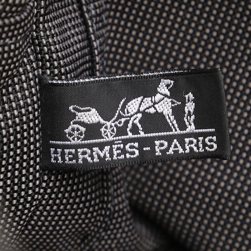エルメス エールライン トートPM ハンドバッグ トートバッグ グレー ブラック キャンバス レディース HERMES 【中古】