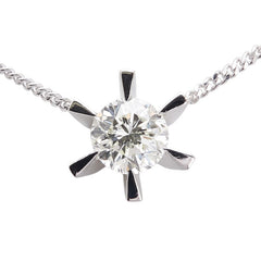 Pt900 プラチナ Pt850 プラチナ ダイヤ1.012ct ネックレス レディース 【中古】