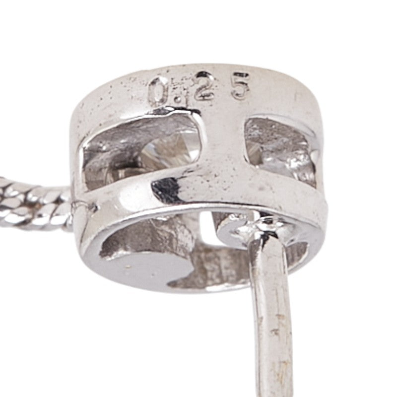 K18WG ホワイトゴールド ダイヤ0.50ct スイング スタッド ピアス レディース 【中古】