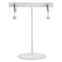 Pt900 プラチナ ダイヤ0.75ct ネジバネ式 イヤリング レディース 【中古】