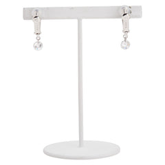 Pt900 プラチナ ダイヤ0.75ct ネジバネ式 イヤリング レディース 【中古】