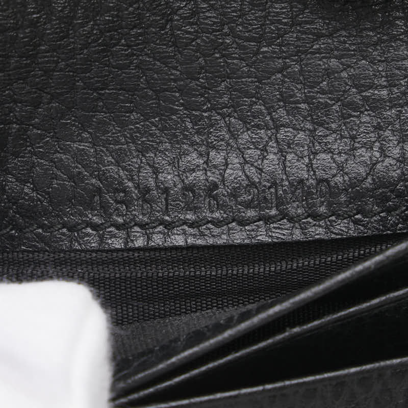 グッチ GGマーモント 二つ折り財布 456126 ブラック レザー レディース GUCCI 【中古】
