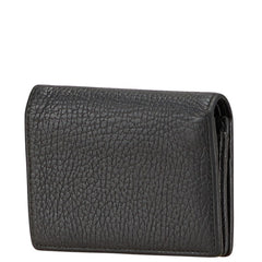 グッチ GGマーモント 二つ折り財布 456126 ブラック レザー レディース GUCCI 【中古】