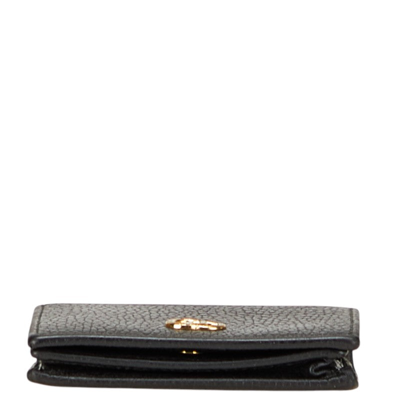 グッチ GGマーモント 二つ折り財布 456126 ブラック レザー レディース GUCCI 【中古】
