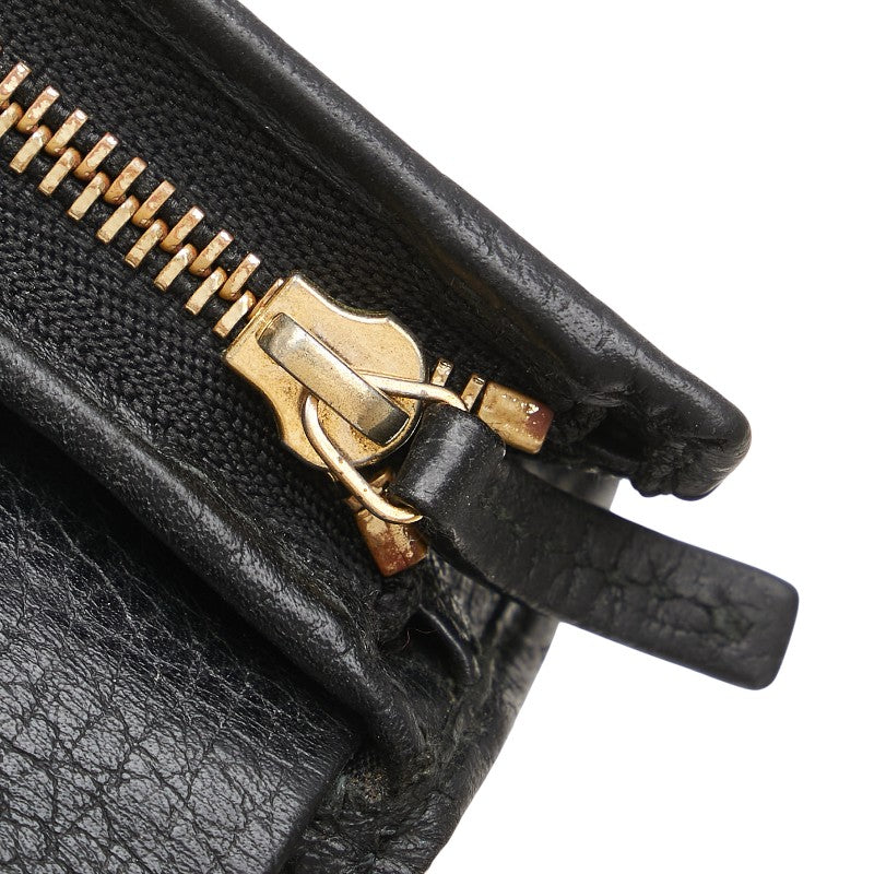 グッチ GGマーモント 二つ折り財布 456126 ブラック レザー レディース GUCCI 【中古】