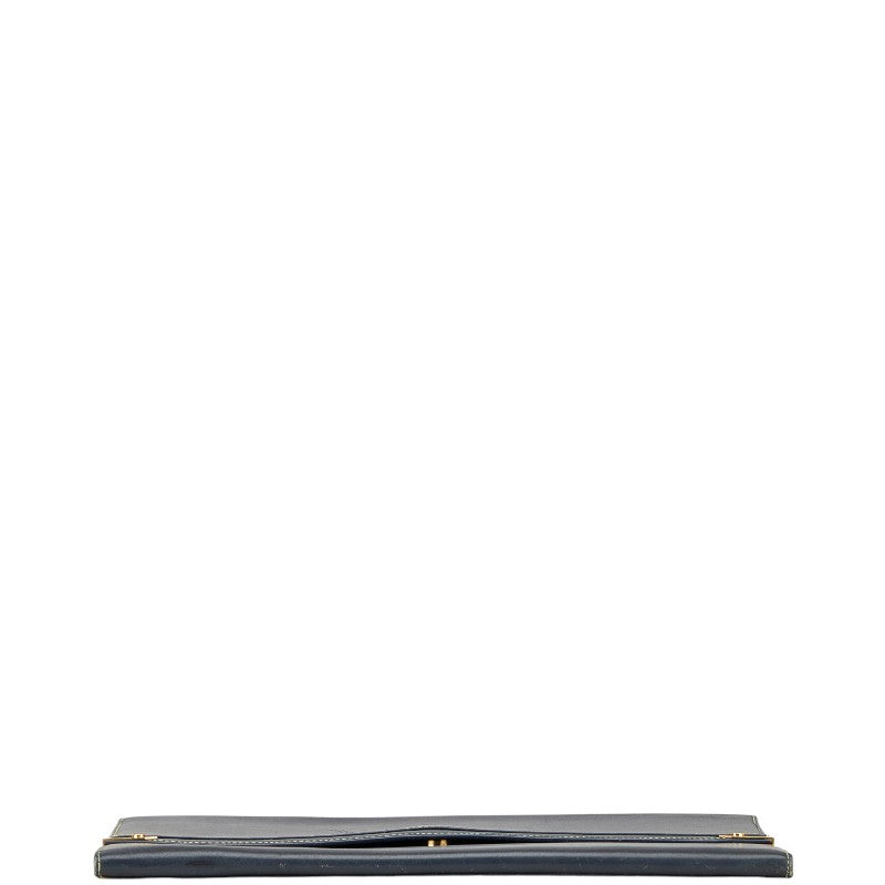 ロエベ クラッチバッグ セカンドバッグ ブラック レザー メンズ LOEWE 【中古】
