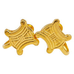 セリーヌ マカダム イヤリング ゴールド メッキ レディース CELINE 【中古】