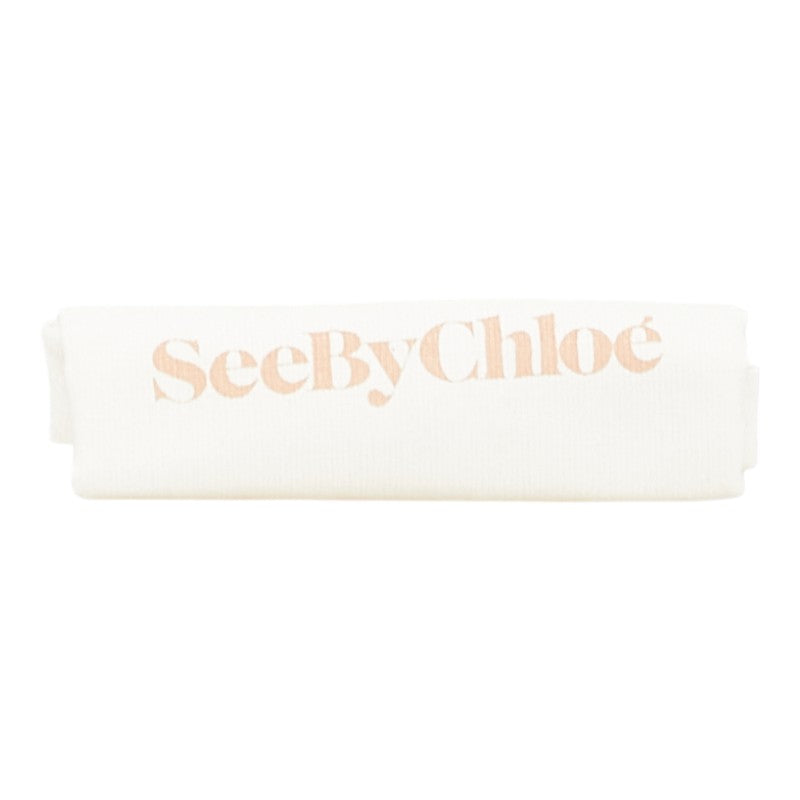 シーバイクロエ ロゴ 三つ折り財布 オレンジ系 レザー レディース SEE BY CHLOE 【中古】