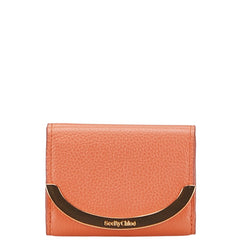 シーバイクロエ ロゴ 三つ折り財布 オレンジ系 レザー レディース SEE BY CHLOE 【中古】