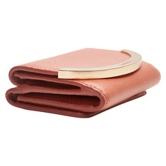シーバイクロエ ロゴ 三つ折り財布 オレンジ系 レザー レディース SEE BY CHLOE 【中古】