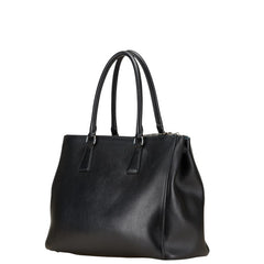 プラダ 三角ロゴプレート ガレリア トートバッグ ショルダーバッグ 2WAY 1BA274 ブラック レザー レディース PRADA 【中古】