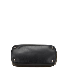 プラダ 三角ロゴプレート ガレリア トートバッグ ショルダーバッグ 2WAY 1BA274 ブラック レザー レディース PRADA 【中古】