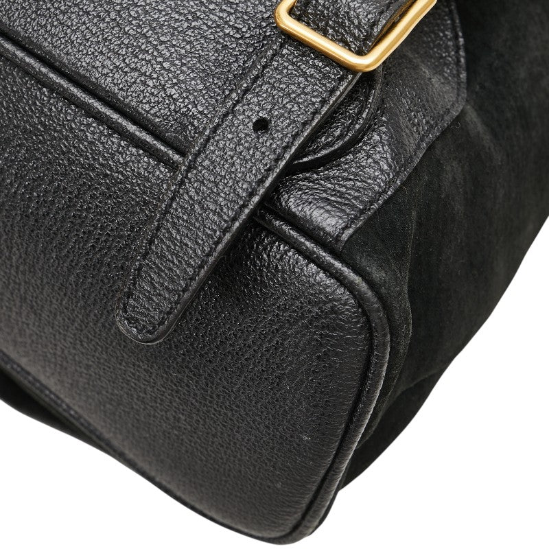 グッチ バンブー リュック バックパック 003 2058 0016 ブラック スウェット レザー レディース GUCCI 【中古】