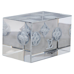 ルイ ヴィトン モノグラム 3D ペーパーウェイト オブジェ ノベルティ その他小物 クリア ガラス レディース LOUIS VUITTON 【中古】