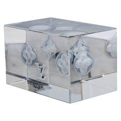 ルイ ヴィトン モノグラム 3D ペーパーウェイト オブジェ ノベルティ その他小物 クリア ガラス レディース LOUIS VUITTON 【中古】