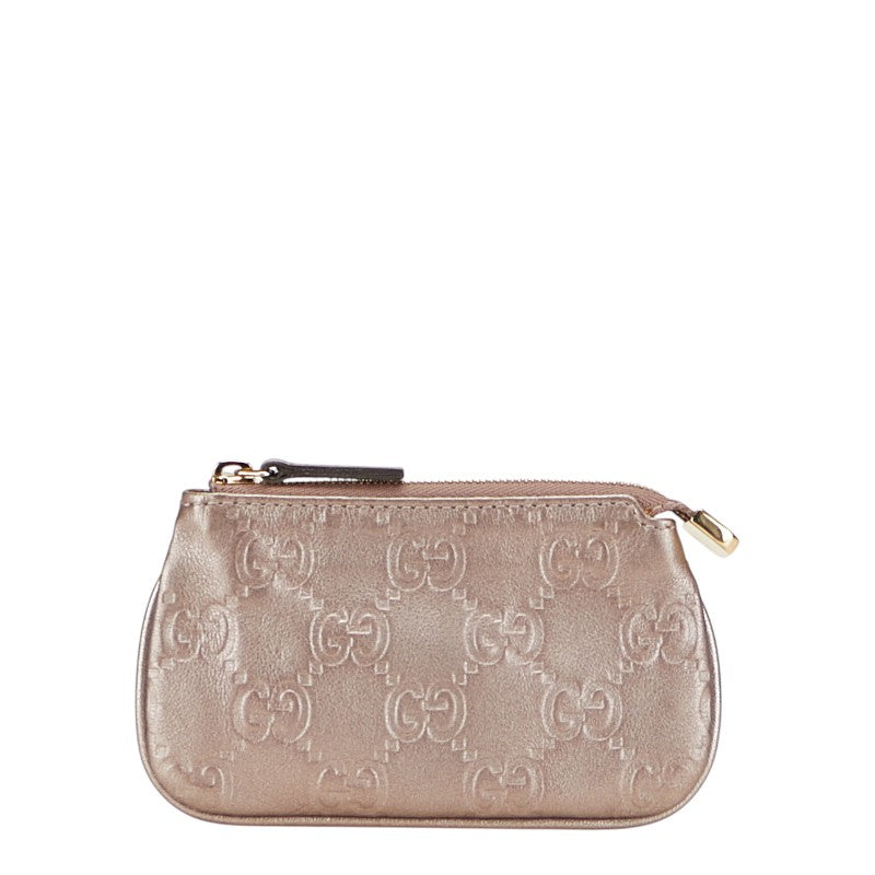 グッチ グッチシマ コインケース 小銭入れ ポーチ パープル系 レザー レディース GUCCI 【中古】
