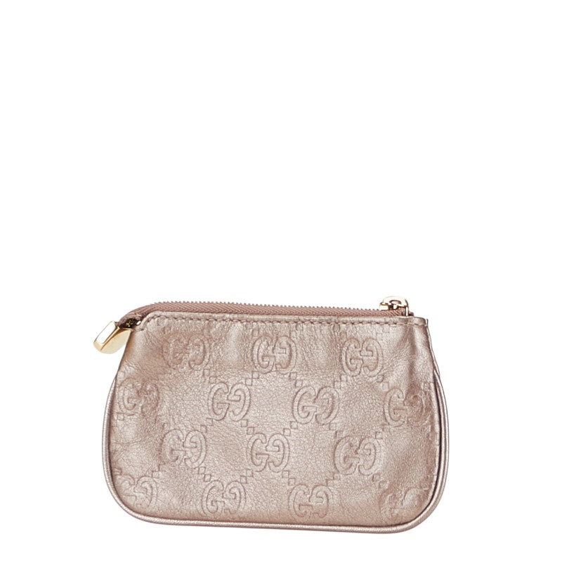グッチ グッチシマ コインケース 小銭入れ ポーチ パープル系 レザー レディース GUCCI 【中古】