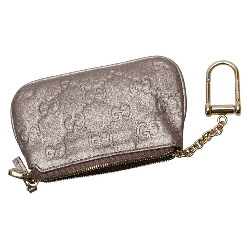 グッチ グッチシマ コインケース 小銭入れ ポーチ パープル系 レザー レディース GUCCI 【中古】