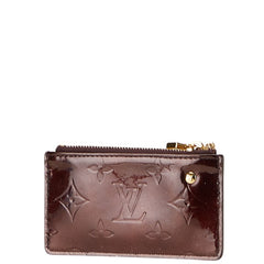 ルイ ヴィトン モノグラム ヴェルニ ポシェット クレ コインケース M93518 アマラント パープル パテントレザー レディース LOUIS VUITTON 【中古】