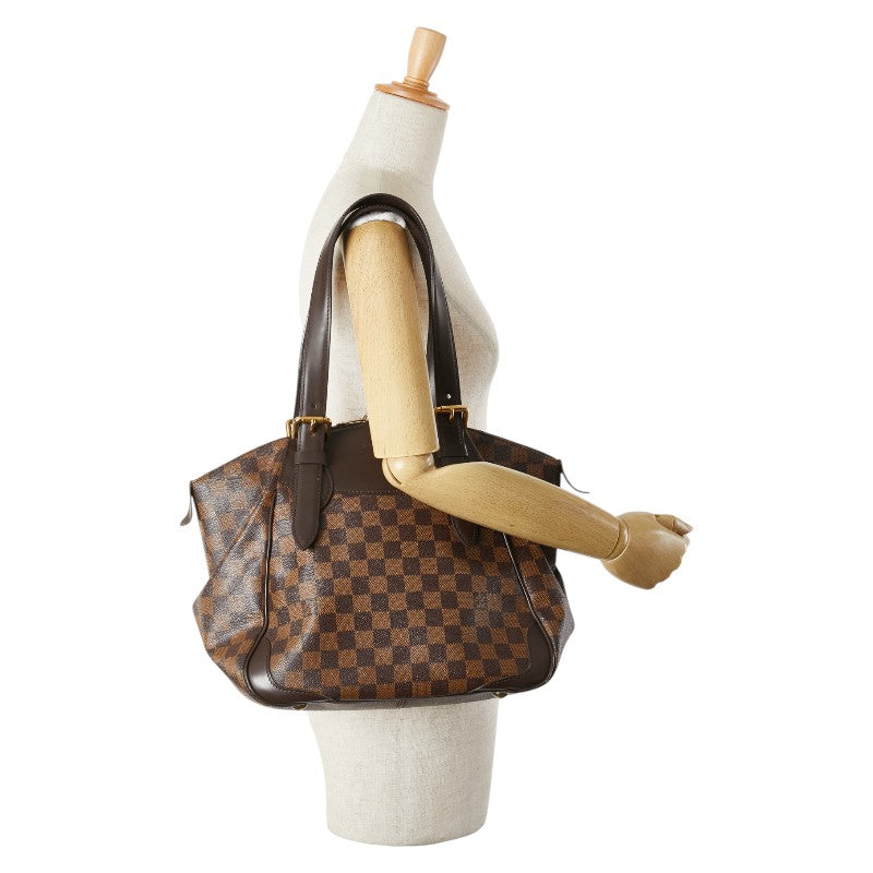 ルイ ヴィトン ダミエ ヴェローナPM ハンドバッグ N41117 ブラウン PVC レザー レディース LOUIS VUITTON 【中古】