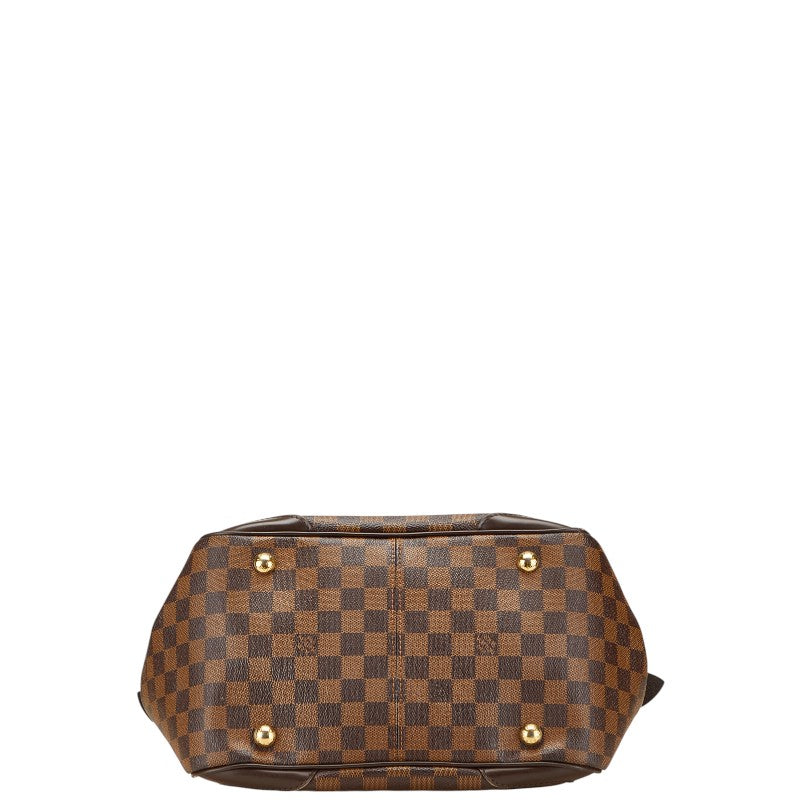 ルイ ヴィトン ダミエ ヴェローナPM ハンドバッグ N41117 ブラウン PVC レザー レディース LOUIS VUITTON 【中古】