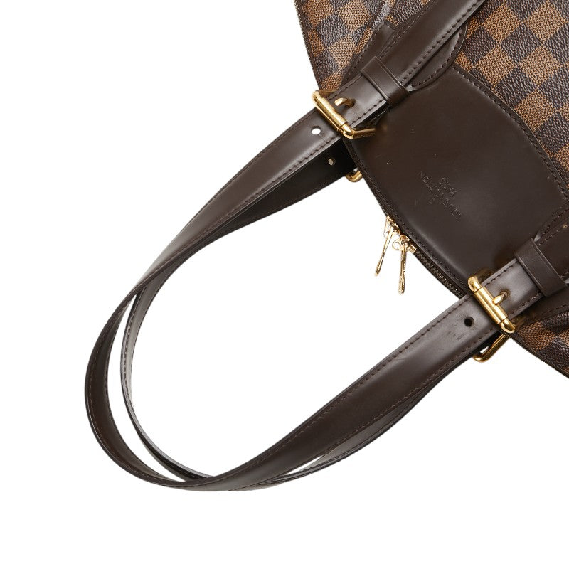 ルイ ヴィトン ダミエ ヴェローナPM ハンドバッグ N41117 ブラウン PVC レザー レディース LOUIS VUITTON 【中古】