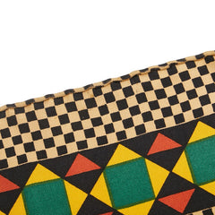 サンローラン 幾何学模様 モチーフ スカーフ ベージュ ブラック マルチカラー シルク レディース SAINT LAURENT 【中古】